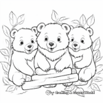 Friendly Wombat Teamwork Coloring Pages 1
