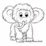 Friendly Woolly Mammoth Coloring Pages for Toddlers 4