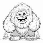 Friendly Yeti in the Snow Coloring Pages 4