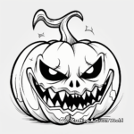 Frightful Halloween Pumpkin Coloring Pages 1
