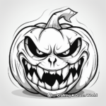 Frightful Halloween Pumpkin Coloring Pages 2