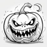 Frightful Halloween Pumpkin Coloring Pages 3