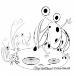 Frog Life Cycle with Coqui Coloring Pages 3