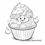 Frozen Yogurt Ice Cream Coloring Pages 2