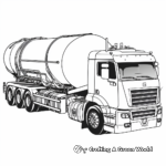 Fuel Tanker Truck Coloring Pages for Kids 1