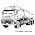 Fuel Tanker Truck Coloring Pages for Kids 2