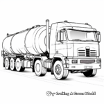 Fuel Tanker Truck Coloring Pages for Kids 3