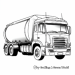 Fuel Tanker Truck Coloring Pages for Kids 4