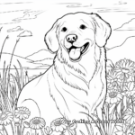 Full Grown Golden Retrievers Coloring Pages 4