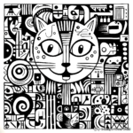 Fun and Easy Abstract Animal Coloring Pages 4