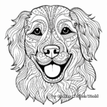 Fun and Friendly Golden Retriever Coloring Pages 1