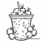Fun and Fruity Bubble Tea Coloring Pages 1