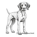 Fun and Playful German Shorthaired Pointer Coloring Pages 4