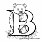 Fun 'B' for Bear Coloring Sheets 2