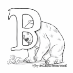 Fun 'B' for Bear Coloring Sheets 4