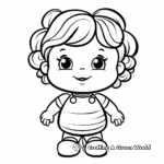 Fun Baby Doll Coloring Pages for Kids 3