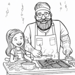 Fun BBQ Father's Day Coloring Pages 2