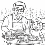 Fun BBQ Father's Day Coloring Pages 3