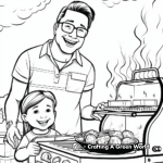 Fun BBQ Father's Day Coloring Pages 4