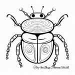 Fun Cartoon Beetle Coloring Pages for Kids 3