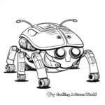 Fun Cartoon Beetle Coloring Pages for Kids 4