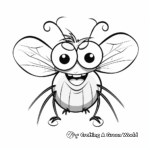 Fun Cartoon Cicada Coloring Sheets For Kids 2