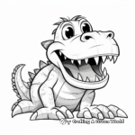 Fun Cartoon Crocodile Coloring Pages for Kids 3