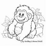 Fun Cartoon Gorilla Coloring Pages 4