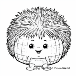 Fun Cartoon Sea Urchin Coloring Pages 1
