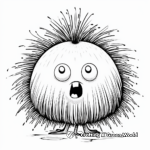 Fun Cartoon Sea Urchin Coloring Pages 2