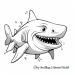 Fun Cartoon Shark Coloring Pages 2