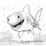 Fun Cartoon Shark Coloring Pages 4
