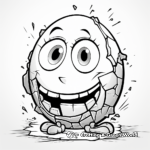 Fun Cartoon-Styled Cracked Egg Coloring Pages 1