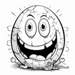 Fun Cartoon-Styled Cracked Egg Coloring Pages 2