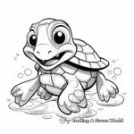 Fun Cartoon Turtle Coloring Pages for Kids 2