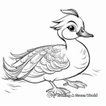 Fun Duck Feather Coloring Pages for Kids 2