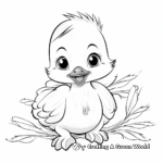 Fun Duck Feather Coloring Pages for Kids 3