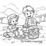 Fun Easter Picnic Coloring Pages 1