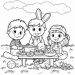Fun Easter Picnic Coloring Pages 2