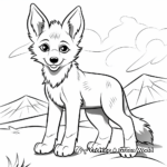 Fun Facts and Coyote Coloring Pages 1