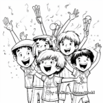 Fun-filled Cricket Team Celebrating Victory Coloring Pages 4
