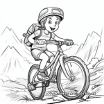 Fun-Filled Mountain Bike Race Coloring Pages 1