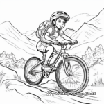 Fun-Filled Mountain Bike Race Coloring Pages 4