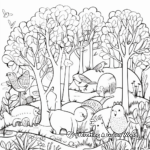 Fun Forest Habitat Coloring Sheets 3