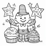 Fun Gingerbread Circus Theme Coloring Pages 1