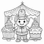 Fun Gingerbread Circus Theme Coloring Pages 2