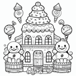Fun Gingerbread Circus Theme Coloring Pages 3