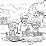 Fun Grandparents Day Picnic Scene Coloring Pages 1