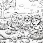 Fun Grandparents Day Picnic Scene Coloring Pages 2