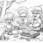 Fun Grandparents Day Picnic Scene Coloring Pages 3
